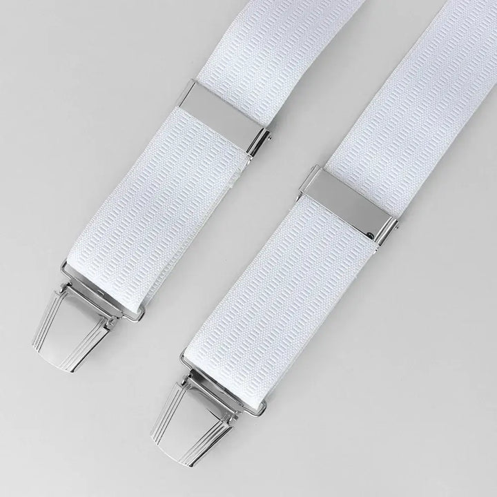 Men’s Premium Plain Braces - White - Plain Braces