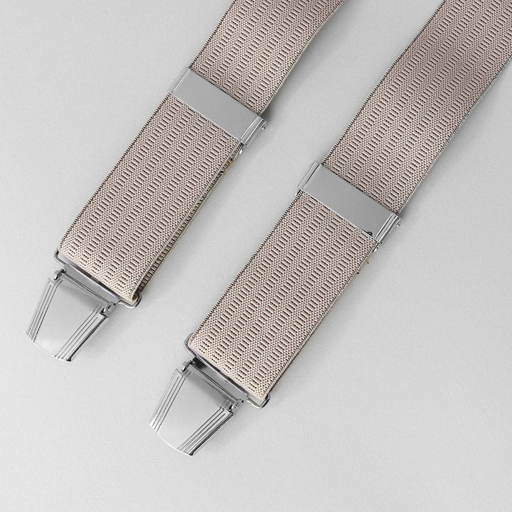 Men’s Premium Plain Braces - Beige - Plain Braces