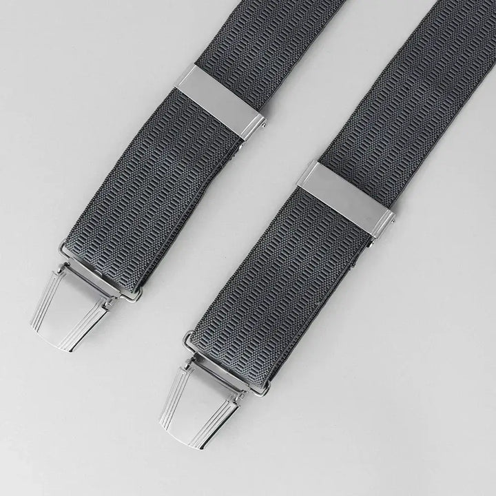 Men’s Premium Plain Braces - Grey - Plain Braces