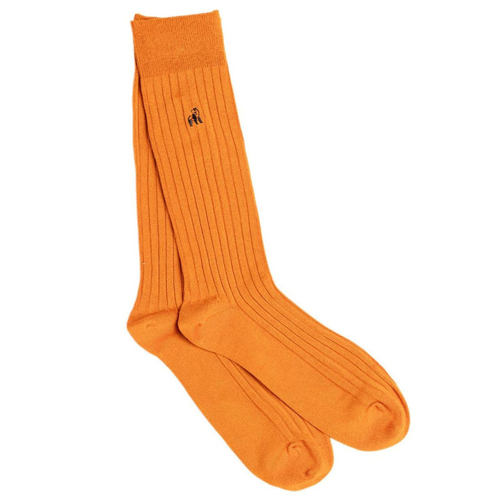 Burnt Orange Bamboo Socks - UK 7-11 (US 8-12 / EU 40-47) - Socks