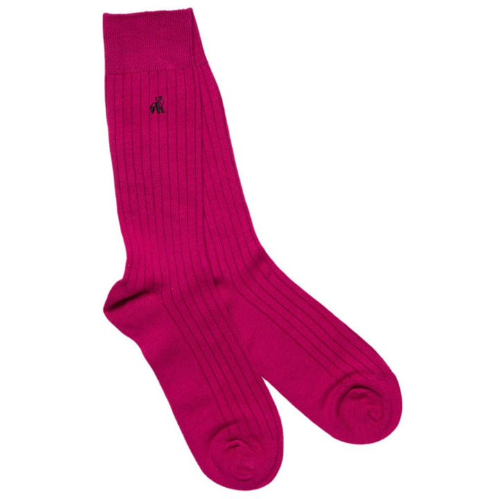 Cerise Bamboo Socks - UK 4-7 (US 5-7.5 / EU 37-40) - Socks