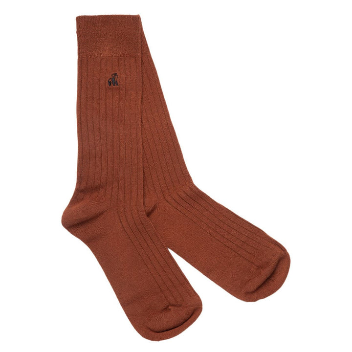 Chestnut Brown Bamboo Socks - UK 7-11 (US 8-12 / EU 40-47) - Socks