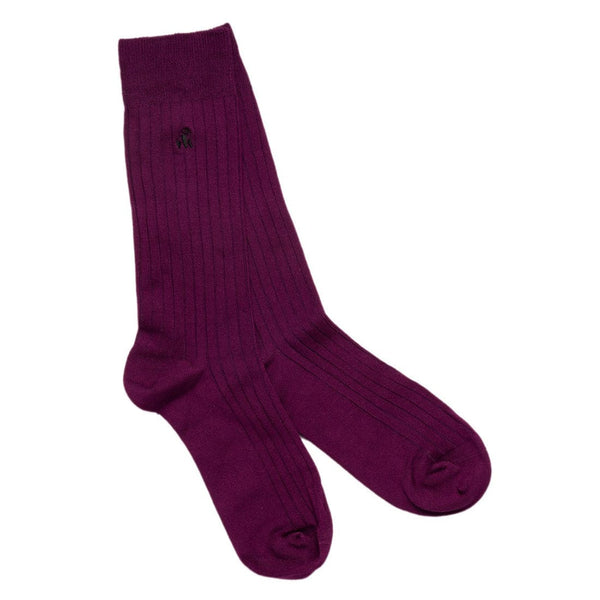 Deep Purple Bamboo Socks - UK 7-11 (US 8-12 / EU 40-47) - Socks