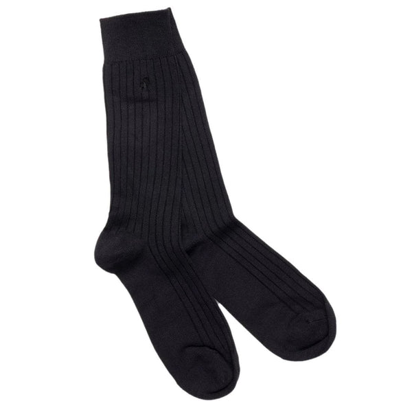 Navy Bamboo Socks (Comfort Cuff) - UK 4-7 (US 5-7.5 / EU 37-40) - Socks