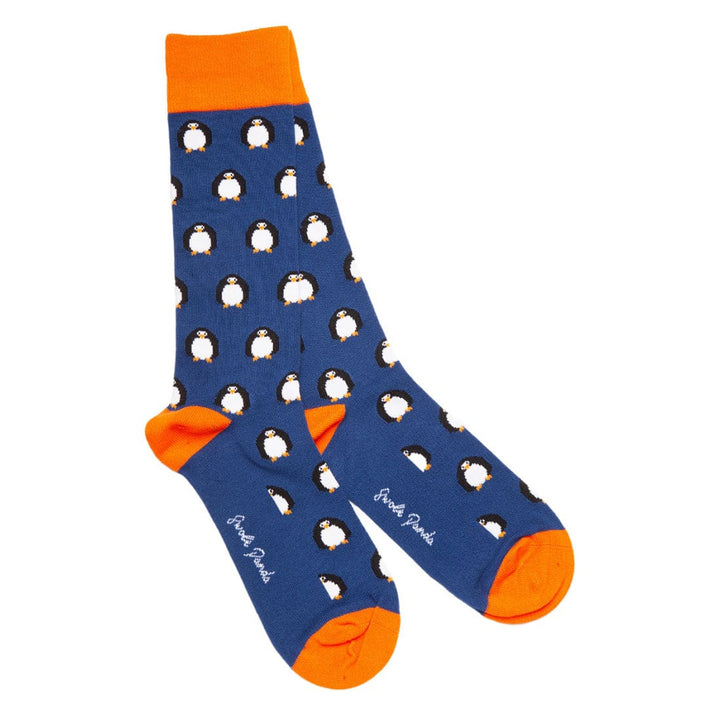 Navy Penguin Bamboo Socks - UK 7-11 (EU 40-47 / US 8-12) - Socks