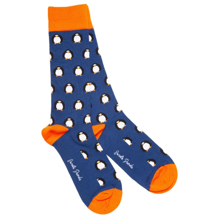 Navy Penguin Bamboo Socks - UK 4-7 (US 5-7.5 / EU 37-40) - Socks