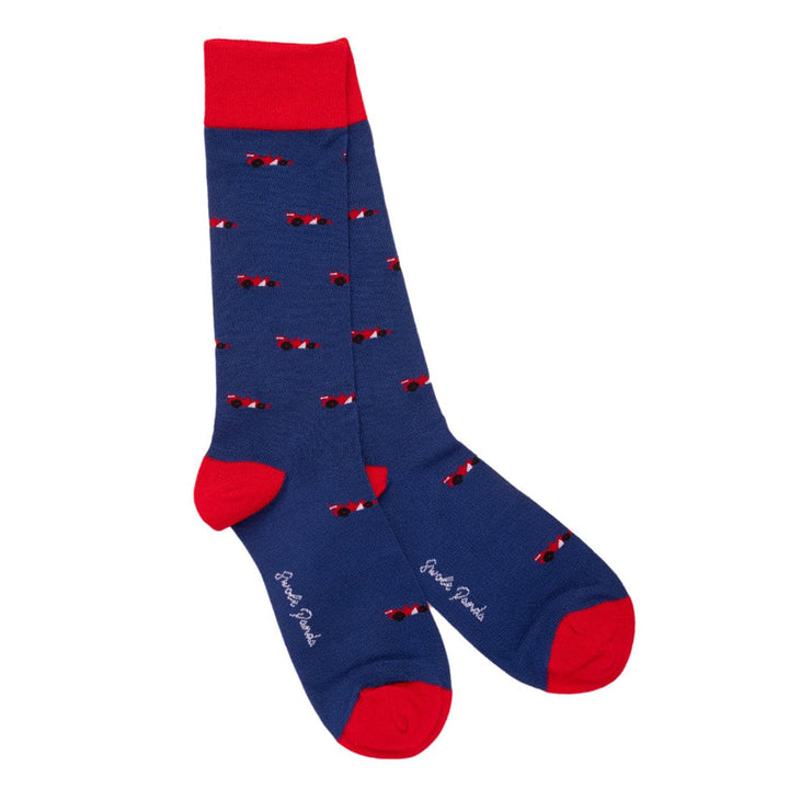 Racing Car Bamboo Socks - UK 7-11 (EU 40-47 / US 8-12) - Socks