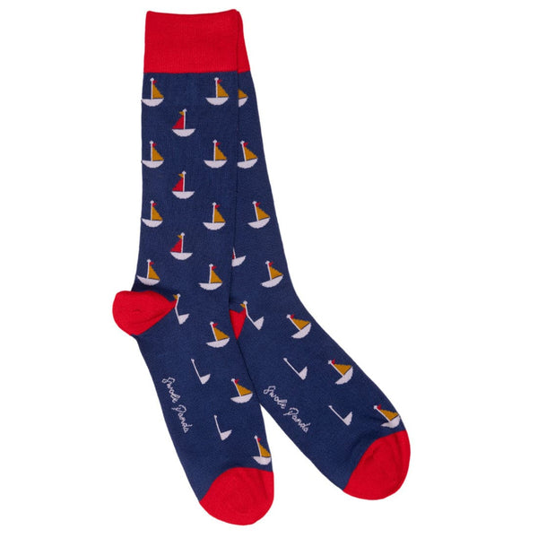 Sailing Boat Bamboo Socks - UK 7-11 (EU 40-47 / US 8-12) - Socks