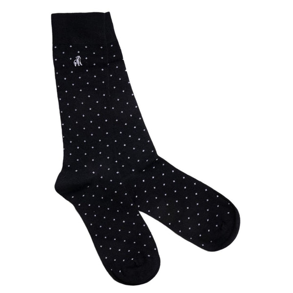 Spotted Black Bamboo Socks - UK 7-11 (US 8-12 / EU 40-47) - Socks