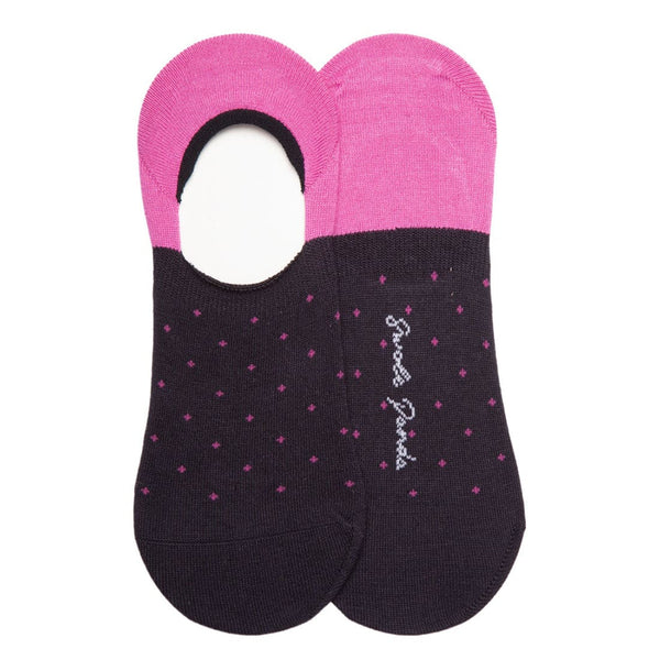 Spotted Pink ’No-Show’ Bamboo Socks - UK 7-11 (US 8-12 / EU 40-47) - Socks