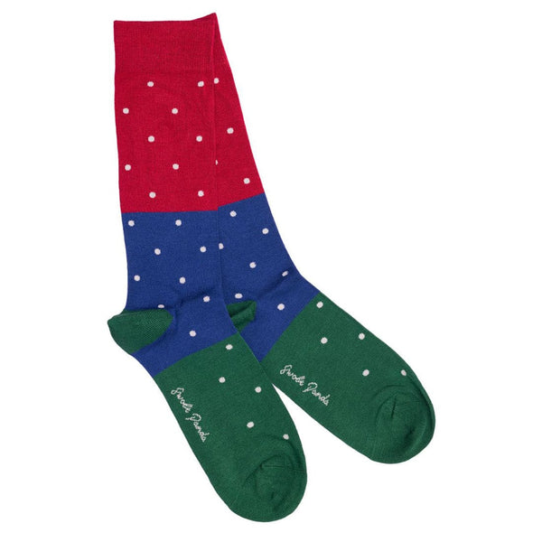 Spotted Stripe Bamboo Socks - UK 7-11 (US 8-12 / EU 40-47) - Socks