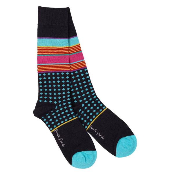 Stripe & Diamond Socks - UK 7-11 (US 8-12 / EU 40-47) - Socks