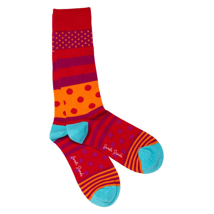 Stripe & Spot Socks - UK 7-11 (US 8-12 / EU 40-47) - Socks