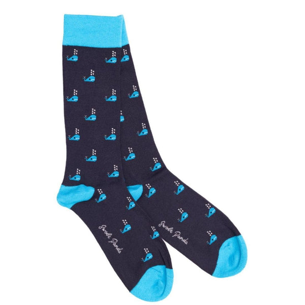 Whale Bamboo Socks - UK 4-7 (US 5-7.5 / EU 37-40) - Socks