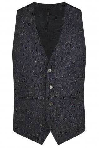 Torre Albert Blue Pure Wool Tweed Three Piece Suit