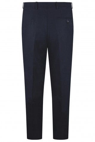 Torre Albert Dark Blue Pure Wool Light Weight Tweed Trousers - 32S - Suit & Tailoring