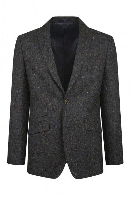 Torre Albert Grey Pure Wool Light Weight Tweed Blazer - 34R