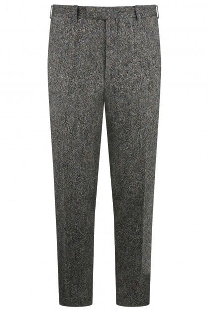 Torre Albert Grey Pure Wool Light Weight Tweed Trouser - 32S - Suit & Tailoring