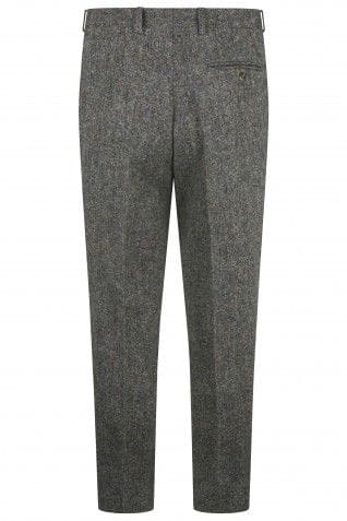 Torre Albert Grey Pure Wool Light Weight Tweed Trouser - Suit & Tailoring