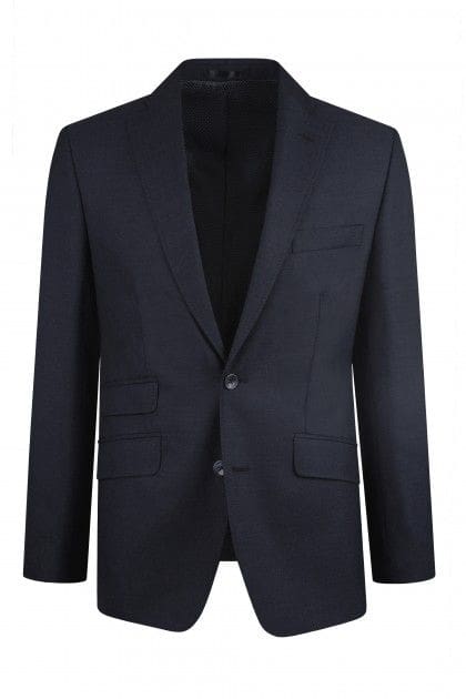 Torre Albert Navy Blue Pure Wool Light Weight Tweed Blazer - 34R - Suits