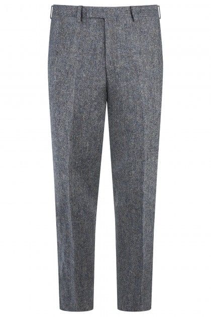 Torre Albert Sky Blue Pure Wool Light Weight Tweed Trousers - 28R Pants