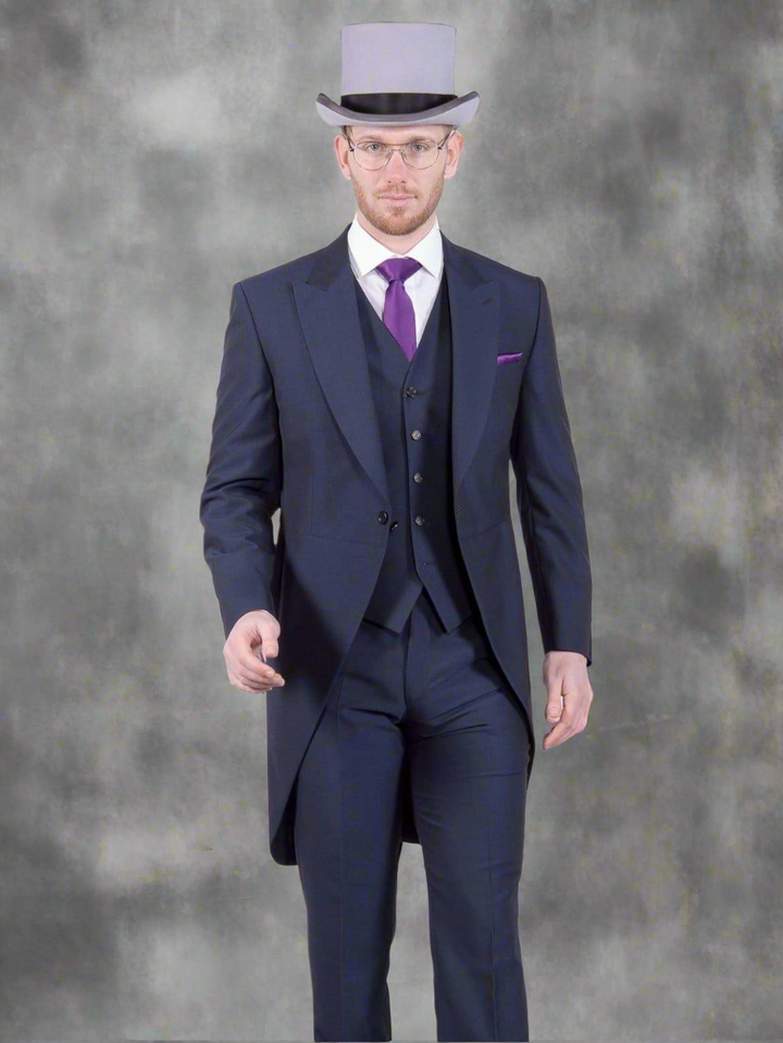 Torre George Navy Mohair 3 Piece Morning Suit - Suit & Tailoring