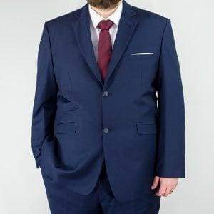 Big & Tall Tweed Suit Regular Fit Cavani Jefferson Navy Men’s 2 Piece Suit - Suit & Tailoring