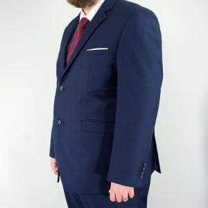 Big & Tall Tweed Suit Regular Fit Cavani Jefferson Navy Men’s 2 Piece Suit - Suit & Tailoring