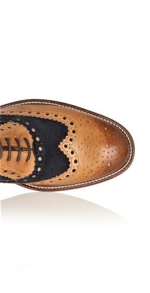 Brogue Gatsby Brogue Tan/Navy Men’s Shoes - Shoes