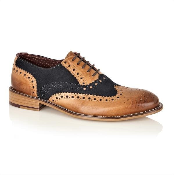 Brogue Gatsby Brogue Tan/Navy Men’s Shoes - UK7 | EU41 - Shoes