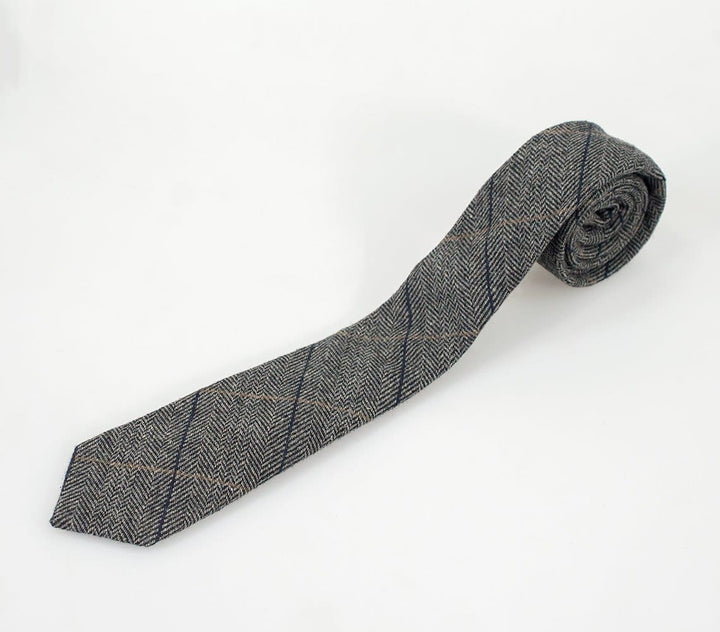 Cavani Albert Grey Tweed Tie Set - Accessories