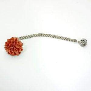 Cavani Flower Chain Pin Orange - Accessories