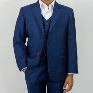 Cavani Ford Boys Three Piece Royal Blue Slim Fit Suit - Suit & Tailoring