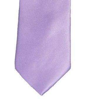 Lilac Plain Satin Tie Set - Accessories