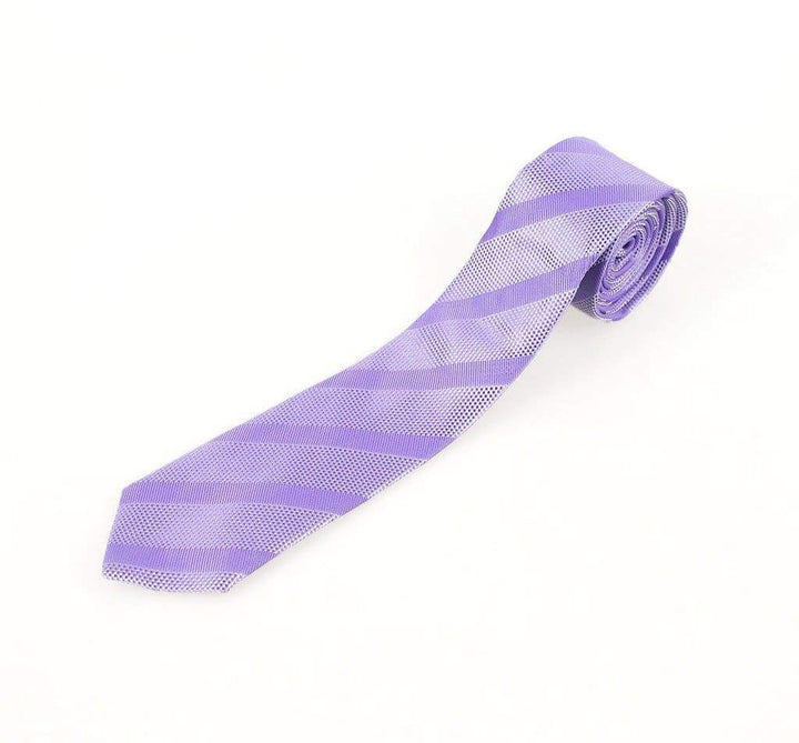 Lilac Stripe Tie Set - Accessories