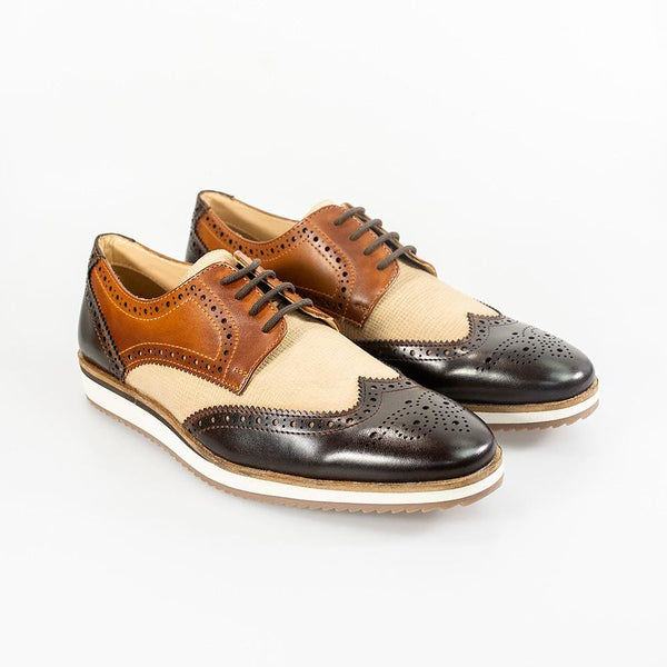 Cavani Mandu Brown/Tan Mens Shoe - Shoes