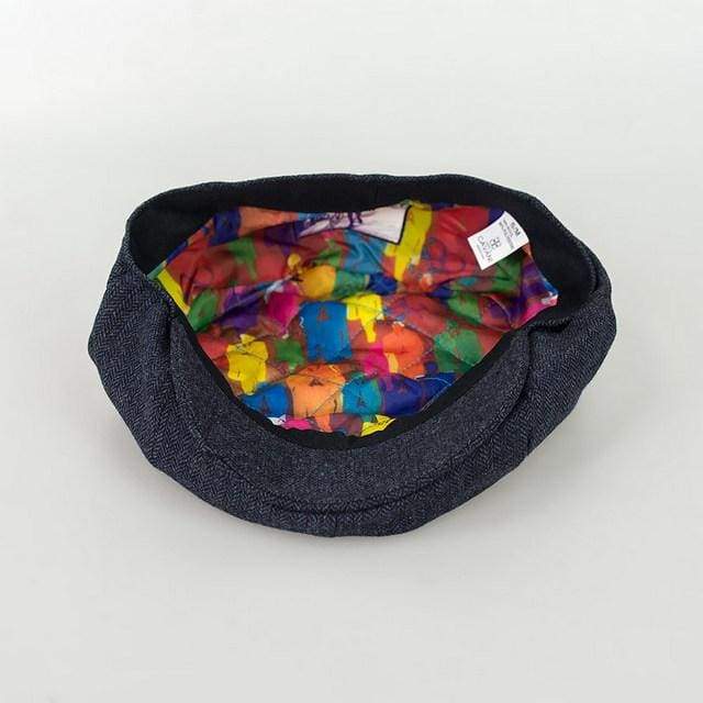 Cavani Martez Navy Baker Boy Flat Cap - Accessories