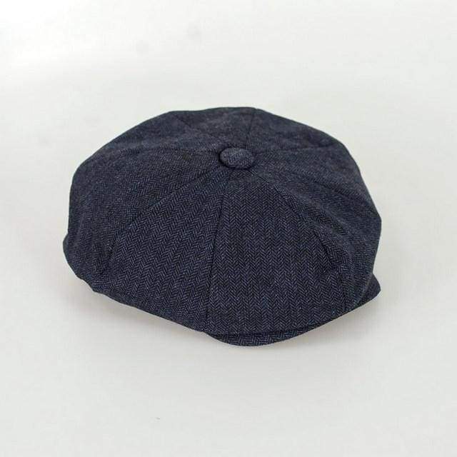 Cavani Martez Navy Baker Boy Flat Cap - Accessories