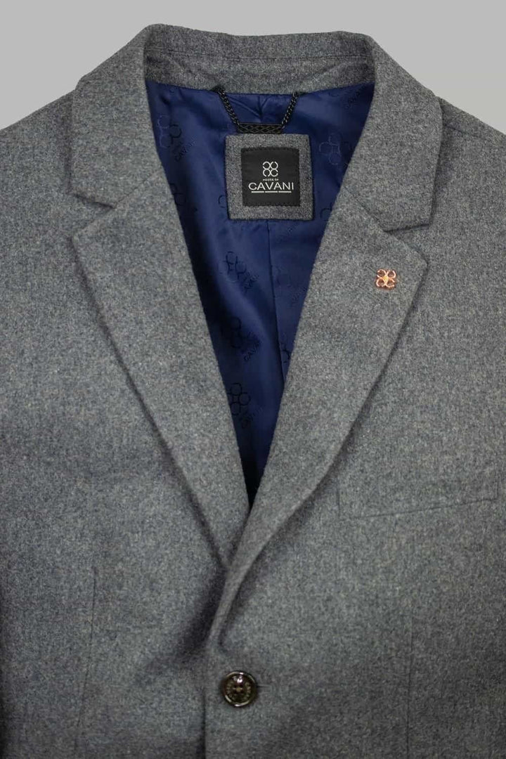 Men’s Crombie Style Grey Luxury Overcoat Cavani Roman - Coats