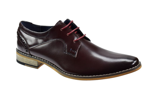 Cavani Mike Wine Mens Leather Shoes - Shoes