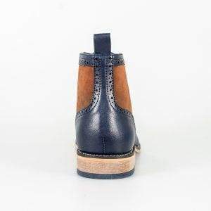 Cavani Modena Navy/Cognac Mens Leather Boots - Boots