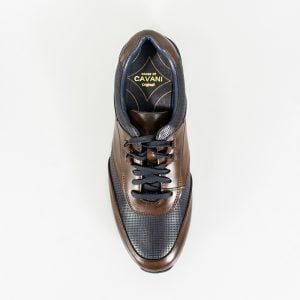 Cavani Portland Navy/Brown Trainers - Shoes