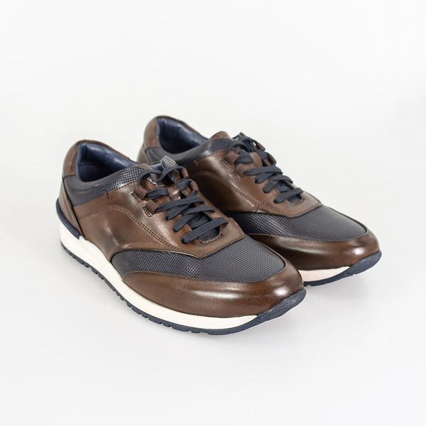 Cavani Portland Navy/Brown Trainers - UK7 | EU41 - Shoes