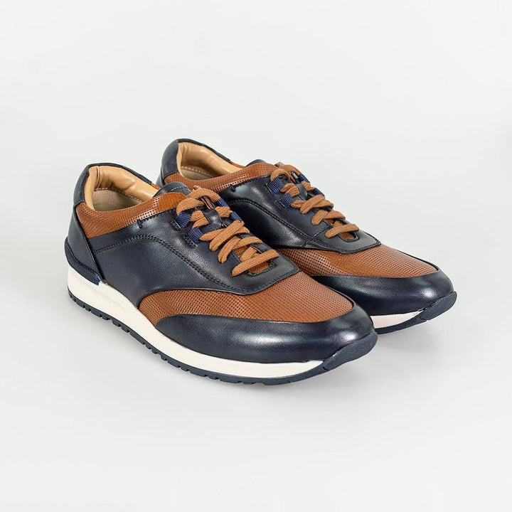 Cavani Portland Tan/Navy Trainers - UK7 | EU41 - Shoes