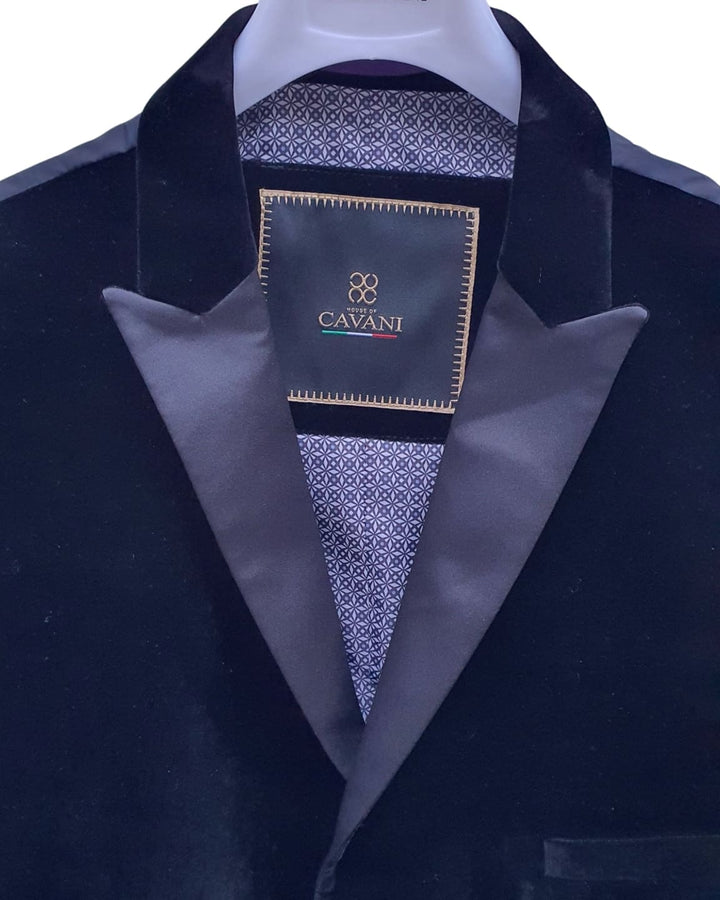 Cavani Rosa Navy Velvet Tuxedo Lapel Waistcoat - Suit & Tailoring
