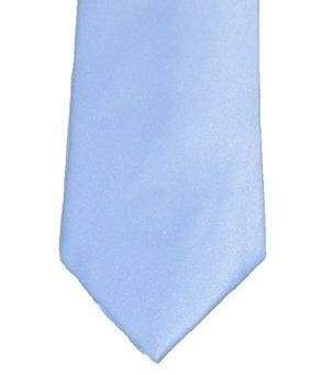 Sky Plain Satin Tie Set - Accessories