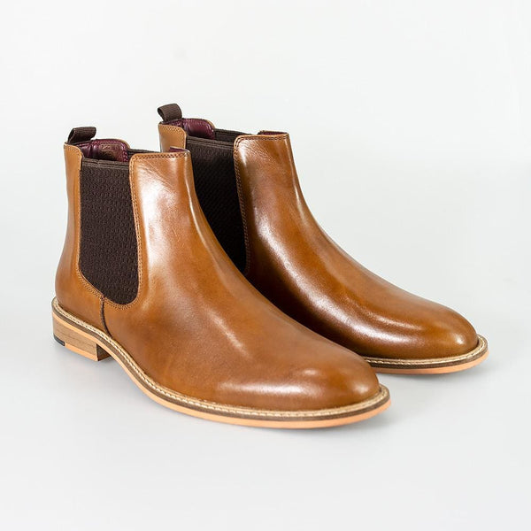 Cavani Watson Tan Mens Leather Boots - UK6 | EU40 - Boots