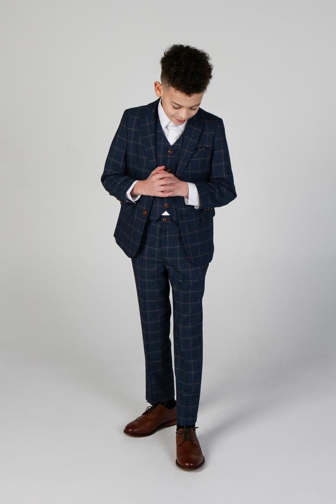 Device - Boy’s Hamleys Navy Three Piece Suit - boys suits