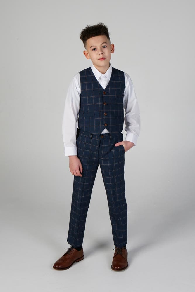 Device - Boy’s Hamleys Navy Three Piece Suit - boys suits