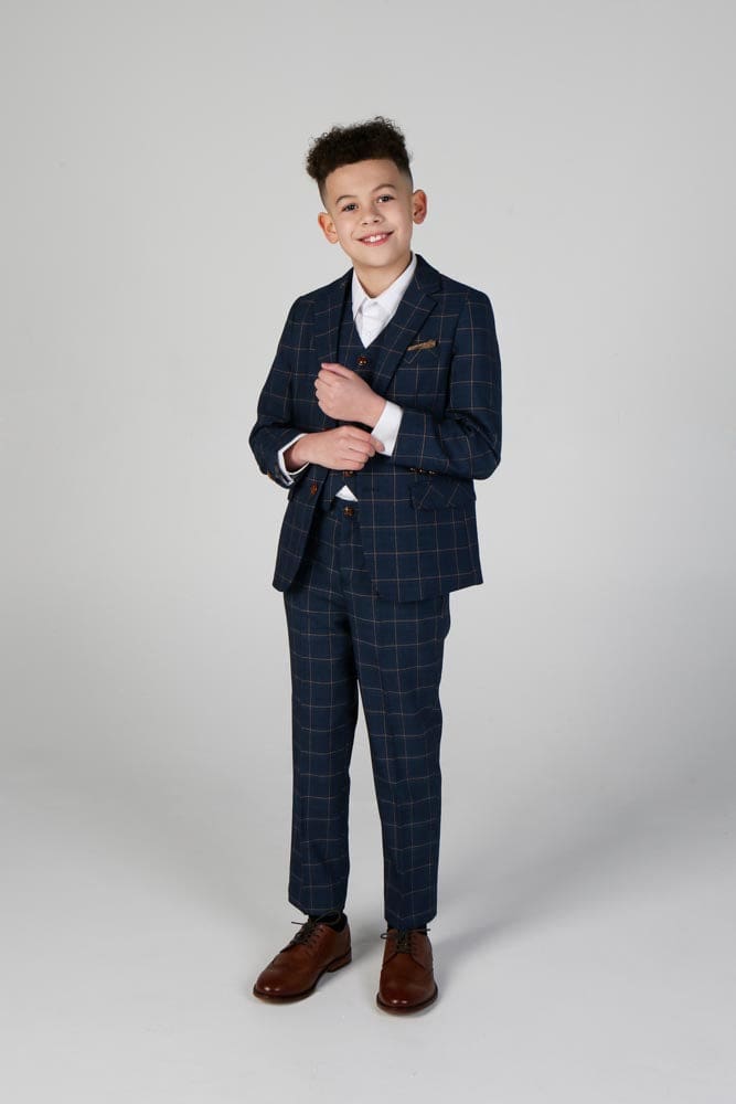 Device - Boy’s Hamleys Navy Three Piece Suit - boys suits